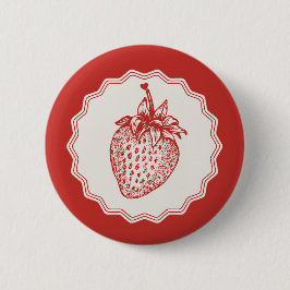 Chapa Redonda De 5 Cm Strawberry