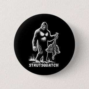 Chapa Redonda De 5 Cm Strutsquatch Bigfoot Sasquatch Juventud divertida