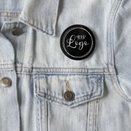 Chapa Redonda De 5 Cm Su logotipo comercial aquí Black Ombre