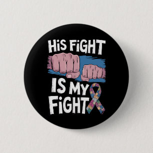 Chapa Redonda De 5 Cm Su lucha es mi lucha Apoya la conciencia del autis