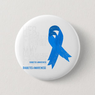 Chapa Redonda De 5 Cm Su Lucha Es Mi Lucha Concienciación Sobre La Diabe