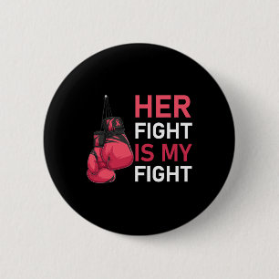 Chapa Redonda De 5 Cm Su lucha es mi lucha contra el cáncer de mama