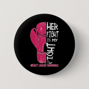 Chapa Redonda De 5 Cm Su Lucha Es Mi Lucha Contra El Cáncer De Mama Glov