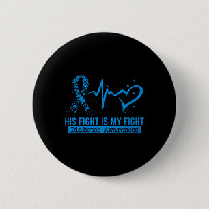 Chapa Redonda De 5 Cm Su Lucha Es Mi Lucha Contra La Diabetes De La Cint