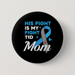 Chapa Redonda De 5 Cm Su Lucha Es Mi Lucha Contra La Diabetes T1d Tipo 1