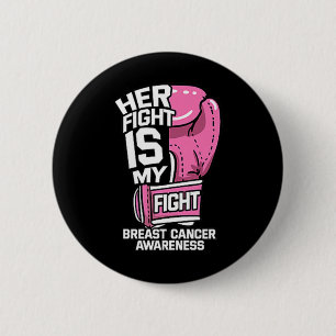 Chapa Redonda De 5 Cm Su Lucha Es Mi Lucha De Boxear Guantes De Cáncer D