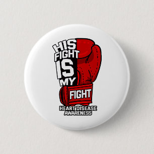 Chapa Redonda De 5 Cm Su lucha es mi lucha enfermedad cardíaca arterias 