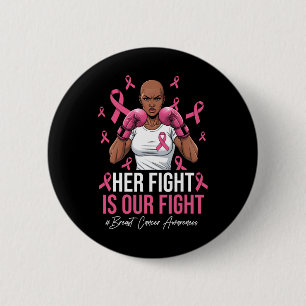 Chapa Redonda De 5 Cm Su Lucha Es Nuestra Lucha Contra El Cáncer De Mama