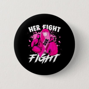Chapa Redonda De 5 Cm Su lucha es nuestra lucha contra el cáncer de mama
