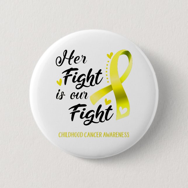 Chapa Redonda De 5 Cm Su lucha es nuestra lucha contra el cáncer infanti (Anverso)