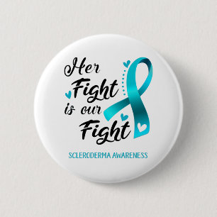 Chapa Redonda De 5 Cm Su lucha es nuestra lucha contra el escleroderma