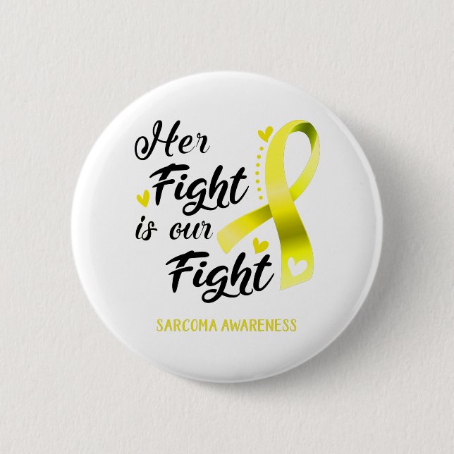 Chapa Redonda De 5 Cm Su lucha es nuestra lucha contra el sarcoma. (Anverso)