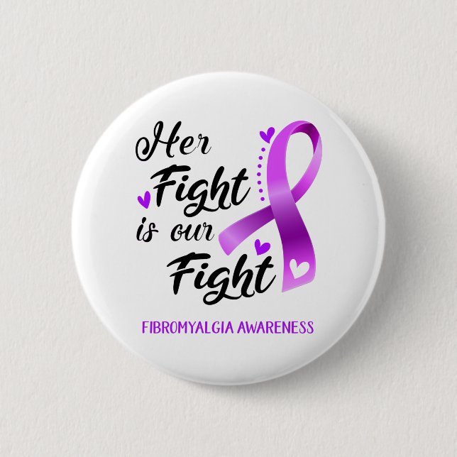 Chapa Redonda De 5 Cm Su lucha es nuestra lucha contra la Fibromialgia (Anverso)