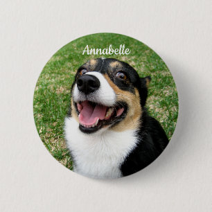 Chapa Redonda De 5 Cm Su Personalizado Mascota Foto Añada Su Perro Aqu