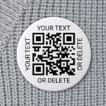 Chapa Redonda De 5 Cm Su sitio web comercial de código QR Simple Promoti<br><div class="desc">*PARA OBTENER INSTRUCCIONES PARA CAMBIAR LOS COLORES DE FONDO O TEXTO, VEA EL FINAL DE ESTA DESCRIPCIÓN.* Promocione su negocio a clientes potenciales con botones redondos de código QR personalizado modernos y profesionales. Todo el texto de esta plantilla es sencillo de personalizar o eliminar. El código escaneado facilita a los...</div>
