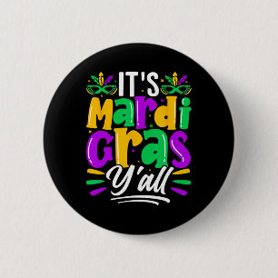 Chapa Redonda De 5 Cm Su traje de máscara de Fiesta Mardi Gras Yall Mard