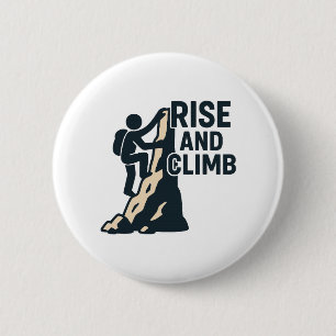 Chapa Redonda De 5 Cm Subir y escalar - Escalada de rock motivacional