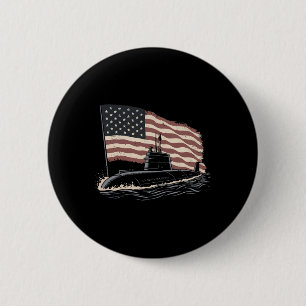 Chapa Redonda De 5 Cm Submarino Bandera De Estados Unidos Veterano 4 De