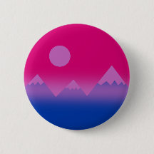 Subtle Bisexual Flag Mountain Scene Pin Button