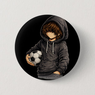Chapa Redonda De 5 Cm Sudadera con capucha Rock On Fútbol 