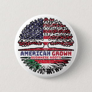 Chapa Redonda De 5 Cm Sudán Árbol sudanés norteamericano norteamericano