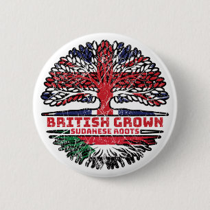Chapa Redonda De 5 Cm Sudán Uk Reino Unido Árbol británico