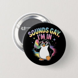 Chapa Redonda De 5 Cm Suena gay estoy en el diseño del mes del orgullo -