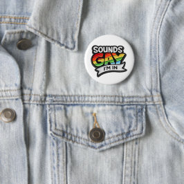 Chapa Redonda De 5 Cm Suena Gay Estoy En Orgullo Lluvia Redonda