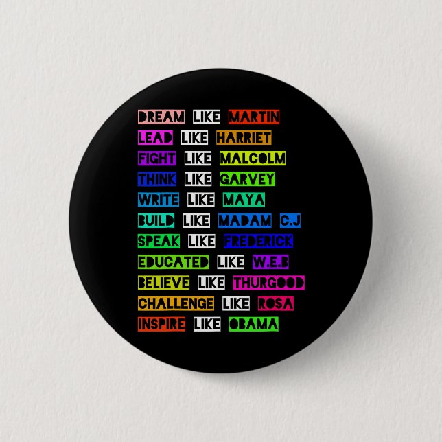 Chapa Redonda De 5 Cm Sueño como Martin Lead como Harriet Mujeres Black  (Anverso)