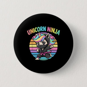Chapa Redonda De 5 Cm Sueño de escuadrón de preescolar de Chica Ninja de