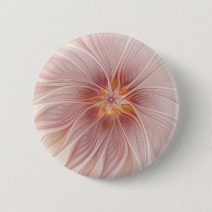 Chapa Redonda De 5 Cm Sueño floral abstracto de fractal de arte de flor 