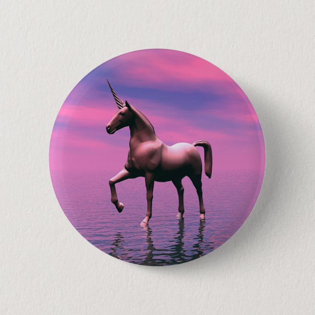 Chapa Redonda De 5 Cm Sueños de Unicorn (Anverso)