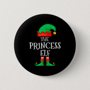 Chapa Redonda De 5 Cm Suéter divertido de princesa de Navidad de la fami