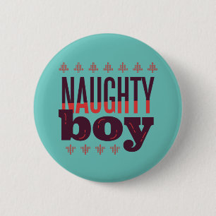Chapa Redonda De 5 Cm Suéter feo de Navidad para hombre regalo travieso 