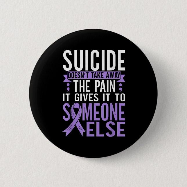 Chapa Redonda De 5 Cm Suicide Awareness Suicide Prevention Suprt Survivo (Anverso)