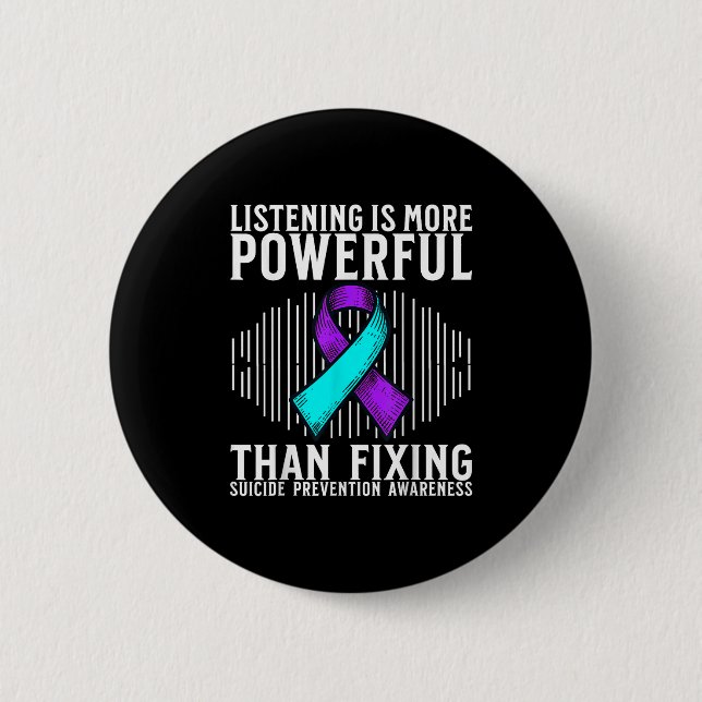 Chapa Redonda De 5 Cm Suicide Awareness Suprt Suicide Prevention Awarene (Anverso)