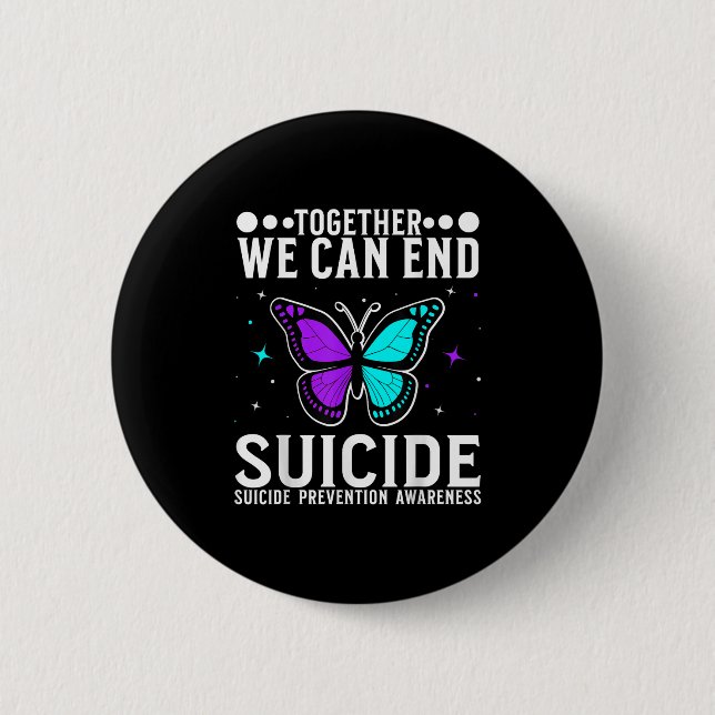 Chapa Redonda De 5 Cm Suicide Awareness Suprt Suicide Prevention Awarene (Anverso)