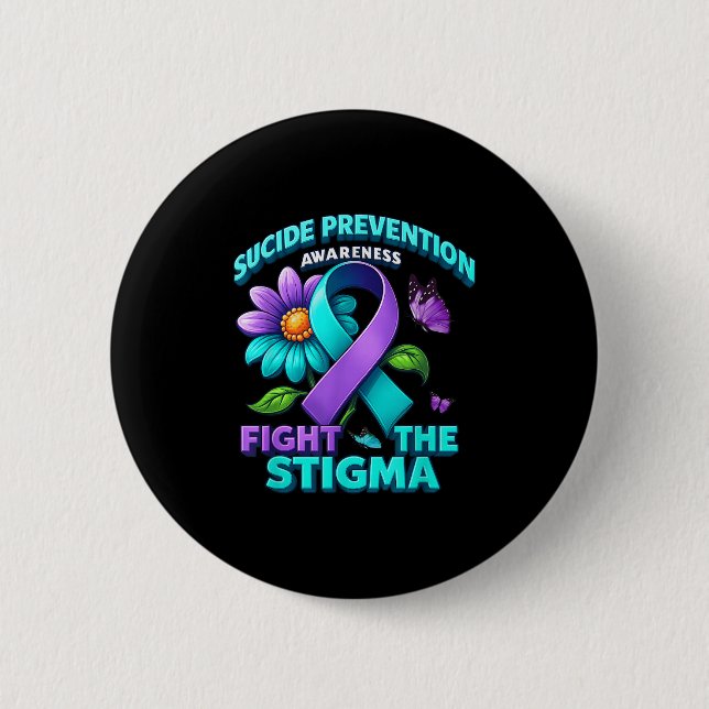 Chapa Redonda De 5 Cm Suicide Prevention Suprt Fight Stigma Suicide Awar (Anverso)