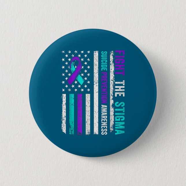 Chapa Redonda De 5 Cm Suicide Prevention Suprt Fight Stigma Suicide Awar (Anverso)