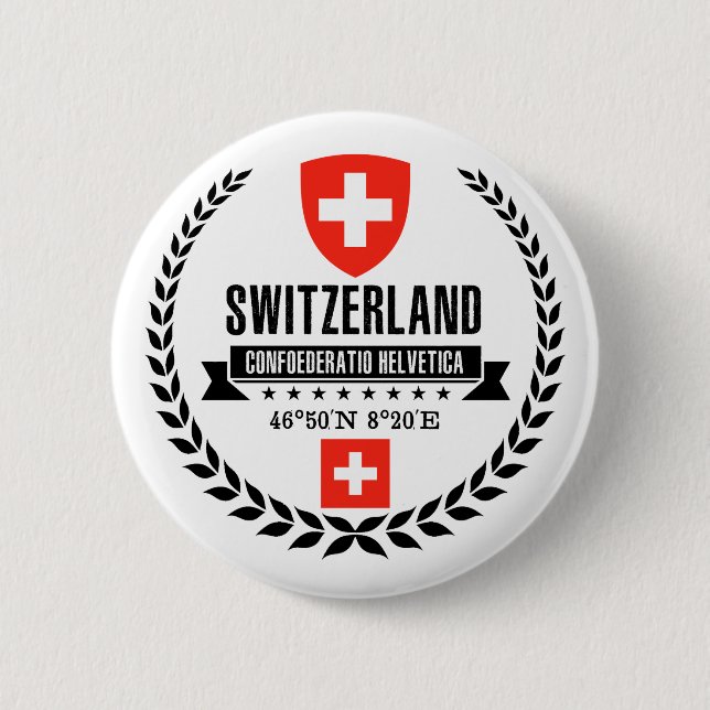 Chapa Redonda De 5 Cm Suiza (Anverso)
