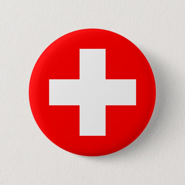 Chapa Redonda De 5 Cm Suiza (Anverso)