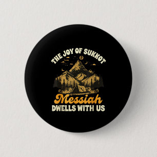 Chapa Redonda De 5 Cm Sukkot Alegría Judía La Alegría De Sukkot El Mesía