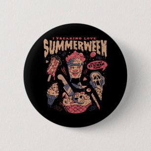 Chapa Redonda De 5 Cm Summerween - Películas de terror góticas divertida
