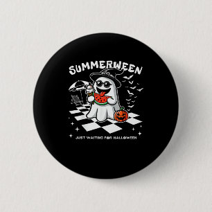 Chapa Redonda De 5 Cm Summerween Spooky Halloween Summer Vibes Calabaza 