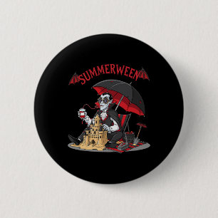 Chapa Redonda De 5 Cm Summerween Vampire Beach Dracula Sandcastle Gothic