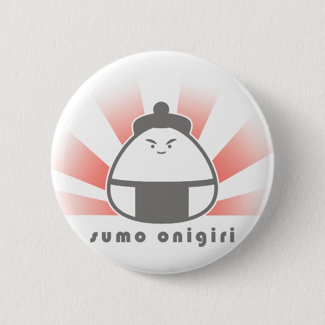 Chapa Redonda De 5 Cm Sumo Onigiri (Anverso)