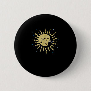 Chapa Redonda De 5 Cm Sun Moon con estética de Witch Whimsigoth