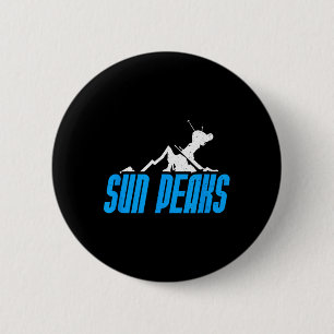 Chapa Redonda De 5 Cm Sun Peaks Canada Esquí Snowboard Resort Distre