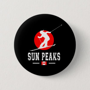 Chapa Redonda De 5 Cm Sun Peaks Canada Ski Resort Rocky Mountains Canadi