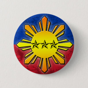 Chapa Redonda De 5 Cm Sun y 3 estrellas